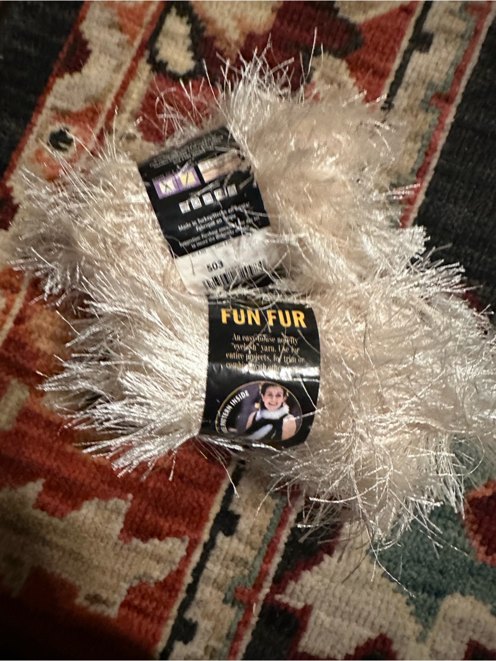 Fun Fur - White Yarn